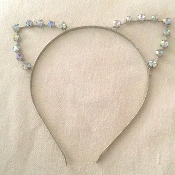 NWOT: Rhinestone Cat Ears Headband - (Spirit Halloween) NEW - Picture 5 of 6